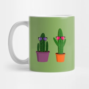 Two funny cartoon cacti Mug